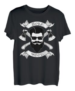 Echtholz, Holzfäller, Axt, Friseur, Haarschnitt T-Shirt