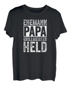 Ehemann Papa Grillmeister Held I Grillen Vatertags Geschenk T-Shirt