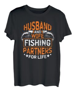 Ehemann und Ehefrau Angelpartner für Leben Paare Angeln T-Shirt