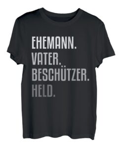 Ehemann Vater Beschützer Held Cooles Vatertag Geschenk Shirt T-Shirt