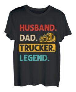 Ehemann, Vater, Trucker-Legende, Vintage-Retro-Lkw-Fahrer T-Shirt