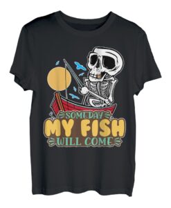 Eines Tages werden meine Fische kommen Angelliebhaber Fisherman T-Shirt