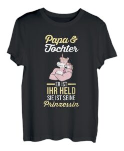 Einhorn Vater Prinzessin Papa und Tochter T-Shirt