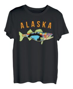 Einzigartiges Alaska Walleye Angelgeschenk Cool Fish Geschenk Fischer T-Shirt