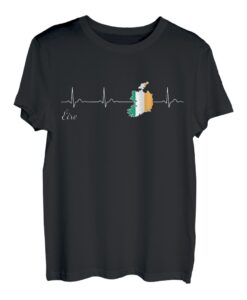 Eire Herzschlag T-Shirt I Liebe Irland Flagge Idee T-Shirt