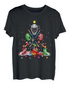 Eishockey Spieler Weihnachten Baumlichter Sportliebhaber T-Shirt