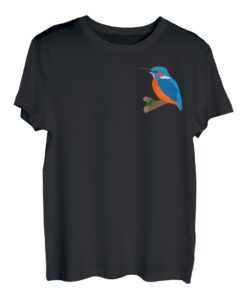Eisvogel Vogel Tiermotiv Zeichnung Ornithologe Gartenvogel T-Shirt
