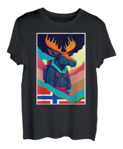 Elch, Wander Tour , Skandinavien Reise Urlaub Norwegen T-Shirt