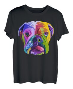 Englische Bulldogge Pop Art Porträt für Hundebesitzer T-Shirt