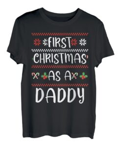 Erstes Weihnachten als Papa Süßes Weihnachten 1. Winter Papa Vater T-Shirt