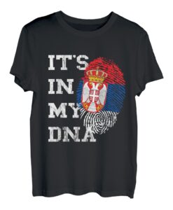Es Ist In Meiner DNA Serbe Genetik Serbische Flagge Serbien T-Shirt