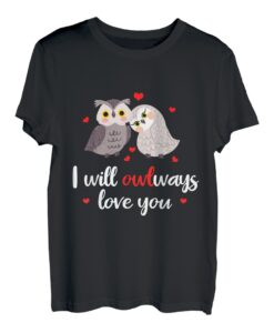 Eule Eulenpaar Valentinstag Liebe Verliebt Herz Geschenk T-Shirt