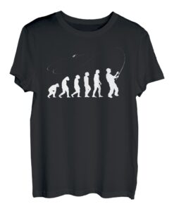 Evolution Angler Shirt angeln Fische Köder Angler T-Shirt