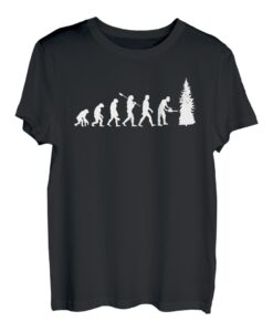 Evolution Holzfäller Baumfäller Baum Wald Waldarbeiter Wald T-Shirt