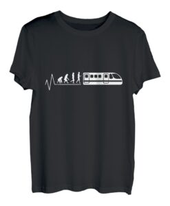 Evolution Zugführer Lokführer Eisenbahner Zug Lok Geschenk T-Shirt