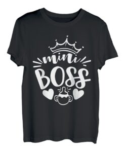 Familie Mama Papa Tochter Sohn Spruch - Mini Boss T-Shirt