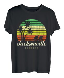 Familienurlaub Florida Jacksonville Sonnenuntergang Strand lustig T-Shirt