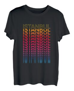Farbenfrohe Retrostadt - Nostalgisches Istanbul T-Shirt