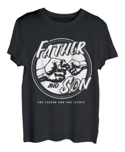 Father And Son Partnerlook TShirt Geschenk Vater Sohn Faust T-Shirt