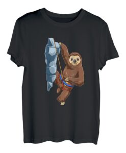 Faultier an der Felswand - Boulder Klettern Geschenk T-Shirt