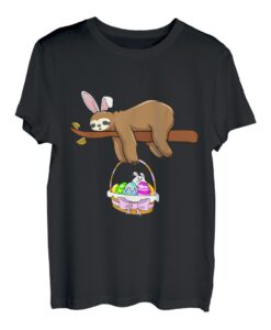 Faultier Osterhase Eierkorb lustig Jungen Mädchen Kinder Ostern T-Shirt