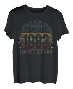 Februar 1983 Lustige Geschenke 40. Geburtstag Männer Frauen T-Shirt