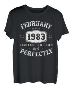 Februar 1983 Lustige Geschenke 40. Geburtstag Männer Frauen T-Shirt