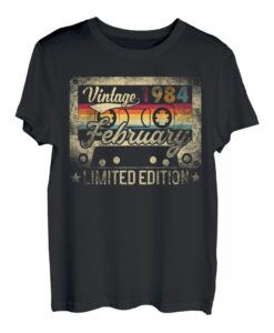 Februar 1984 Limited Edition 39. Geburtstag Geschenk Vintage T-Shirt