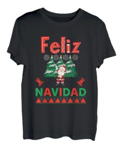 Feliz Navidad Spanischer Weihnachtsbaum Hässlicher Pullover Xmas T-Shirt