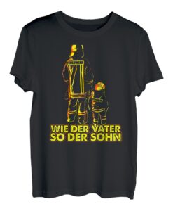 Feuerwehrmann Vater und Sohn T-Shirt - Geschenk zum Vatertag