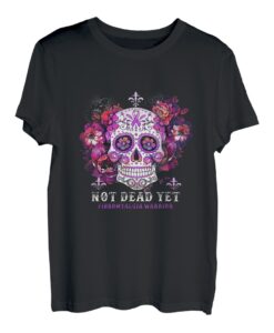 Fibromyalgie Awareness Sugar Skull noch nicht tot Ribbon Tee T-Shirt