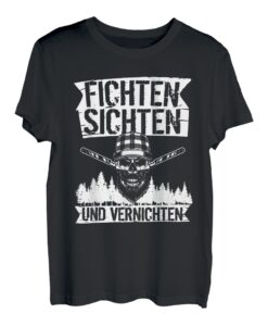 Fichten sichten und vernichten Säge Motorsäge Holzfäller T-Shirt