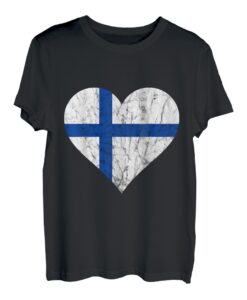 Finnland Herz Suomi Finnische Flagge Sisu Finne Stolz T-Shirt