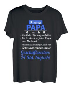 Firma Papa GmbH Lustig Weihnachten Geschenkidee Geburtstag T-Shirt