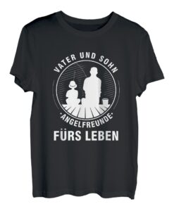 Fischen Angeln Vater Und Sohn Angelrute Fischer Geschenk T-Shirt