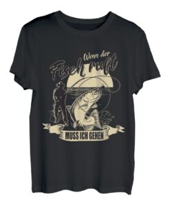Fischen Angeln Wenn der Fisch ruft muss ich gehen Angler T-Shirt