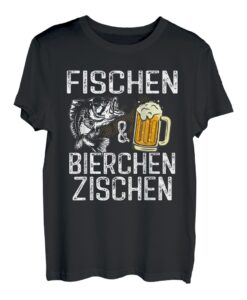 Fischen & Bierchen Zischen Angler Angeln Fisch Angel Fischer T-Shirt