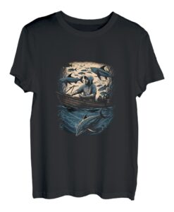 Fischen, Hai, Fischer, Anglerin T-Shirt