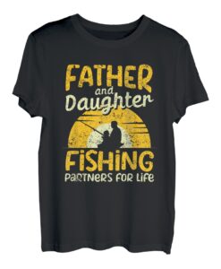 Fischer-Papa, Vater und Tochter, Angelpartner fürs Leben T-Shirt