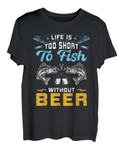 Fish With Beer - Fishing T-Shirt