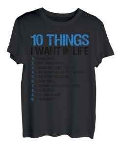 Fishing 10 Things I Want In Life Angelruten Spruch T-Shirt