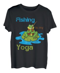 Fishing is my Yoga, Hobbyangler, Angeln Frosch, Angler T-Shirt