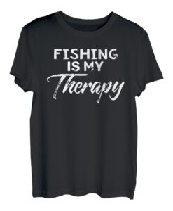 Fishing Is Therapy Lustige Angelfans Männer & Frauen Angler T-Shirt