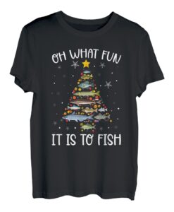 Fishing Oh What Fun It Is To Fish Weihnachtsbaum T-Shirt
