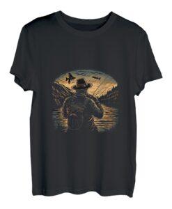 Fliegenfischen Angler Fisch Angeln Retro Vintage T-Shirt