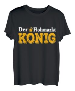Flohmarkt Schnäppchenjagd Verkäufer Handeln König Geschenk T-Shirt
