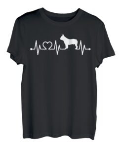Frenchie EKG Herzschlag Französische Bulldogge Puls T-Shirt