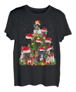 Frenchie Französische Bulldogge Weihnachtsbaum T-Shirt