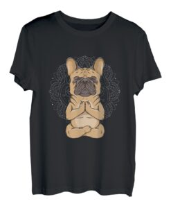 Frenchie Meditation - Französische Bulldogge Yoga Mandala T-Shirt