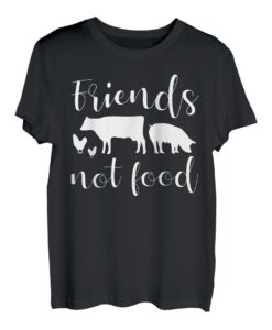 Friends not Food Tierschutz Veganerin Damen Vegan T-Shirt